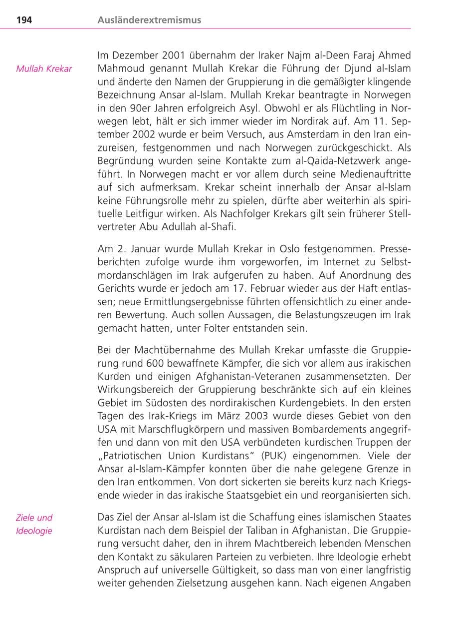 Seite 194 des Verfassungsschutzbericht 2004 Bayern
