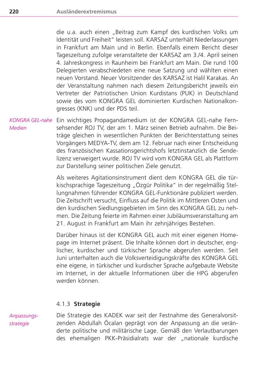 Seite 220 des Verfassungsschutzbericht 2004 Bayern