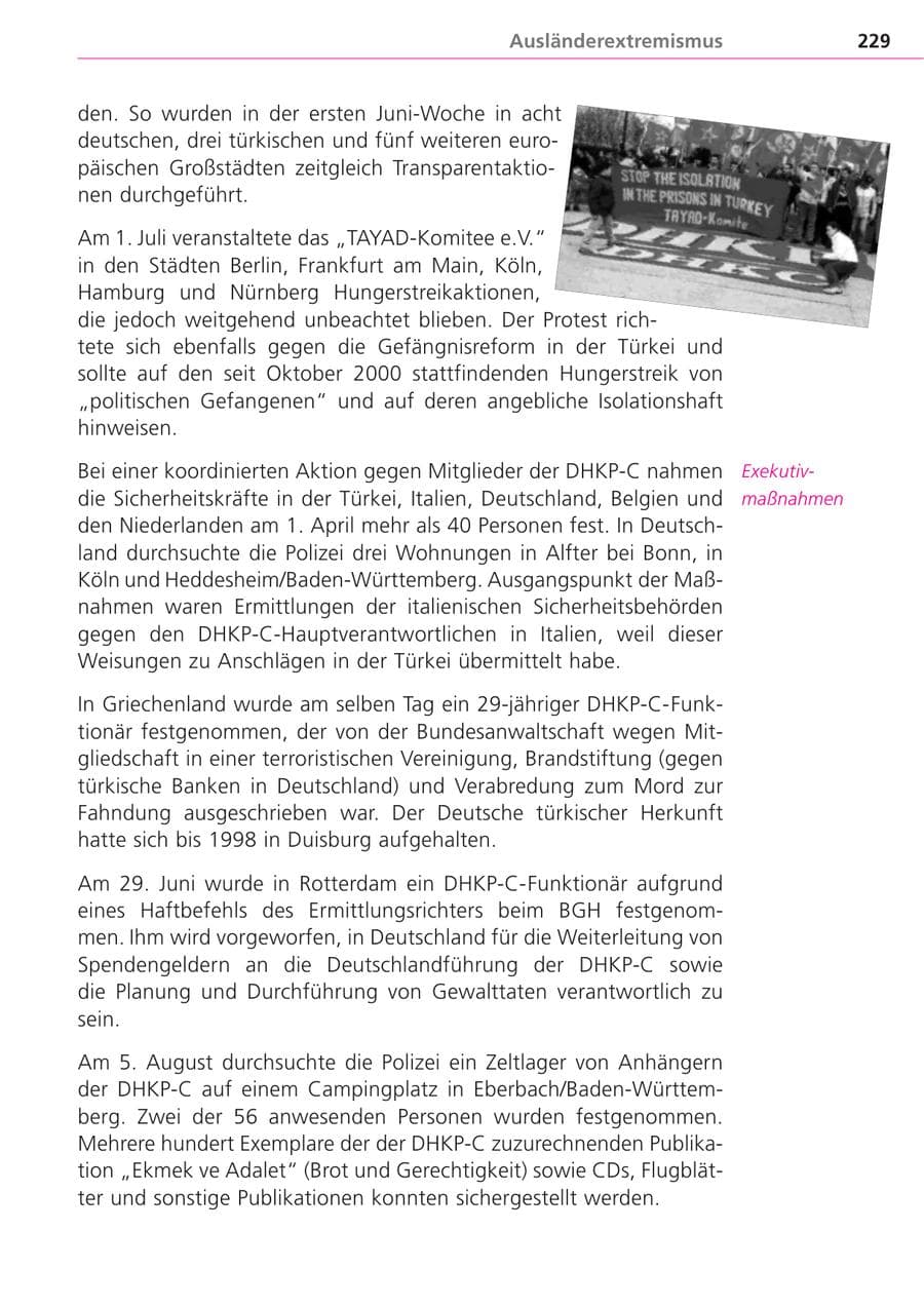 Seite 229 des Verfassungsschutzbericht 2004 Bayern