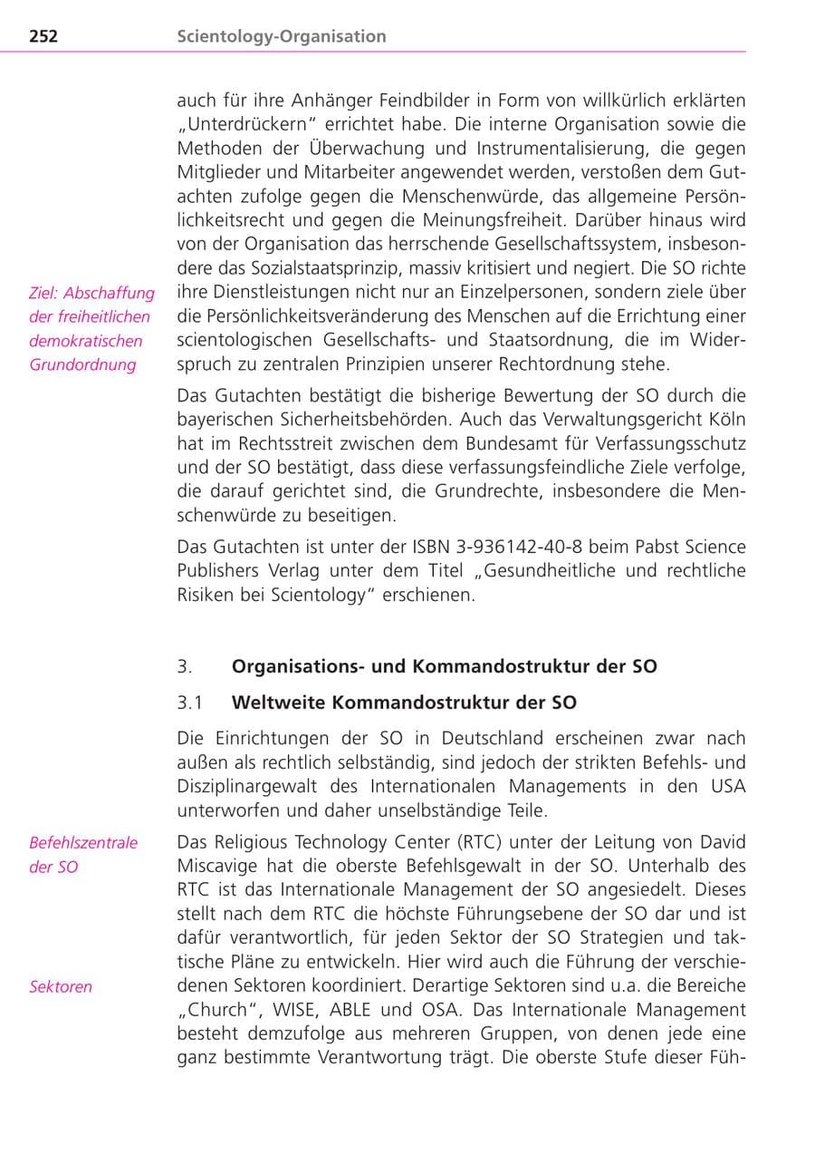Seite 252 des Verfassungsschutzbericht 2004 Bayern