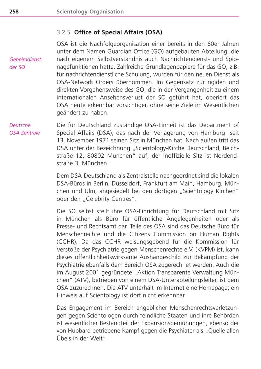Seite 258 des Verfassungsschutzbericht 2004 Bayern