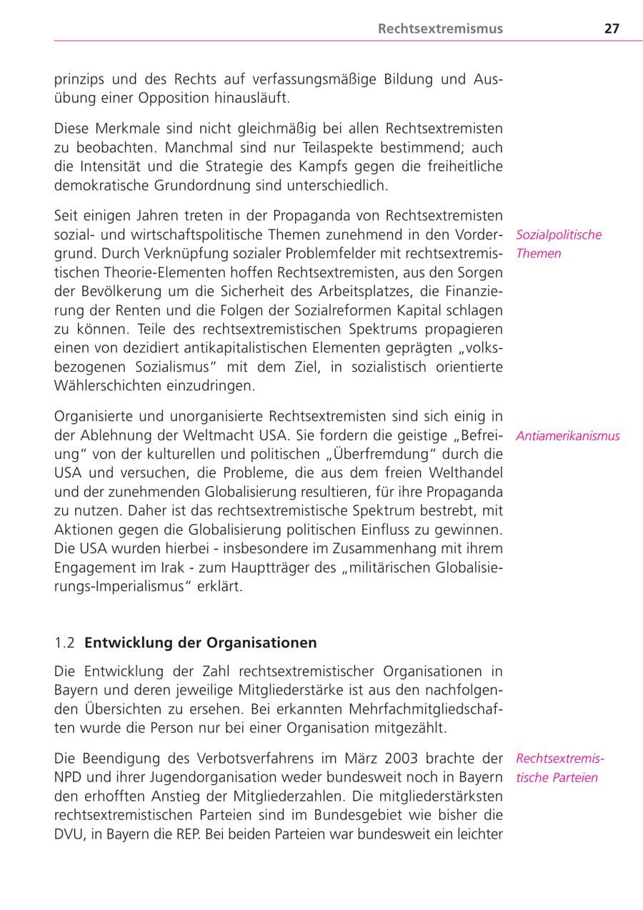 Seite 27 des Verfassungsschutzbericht 2004 Bayern