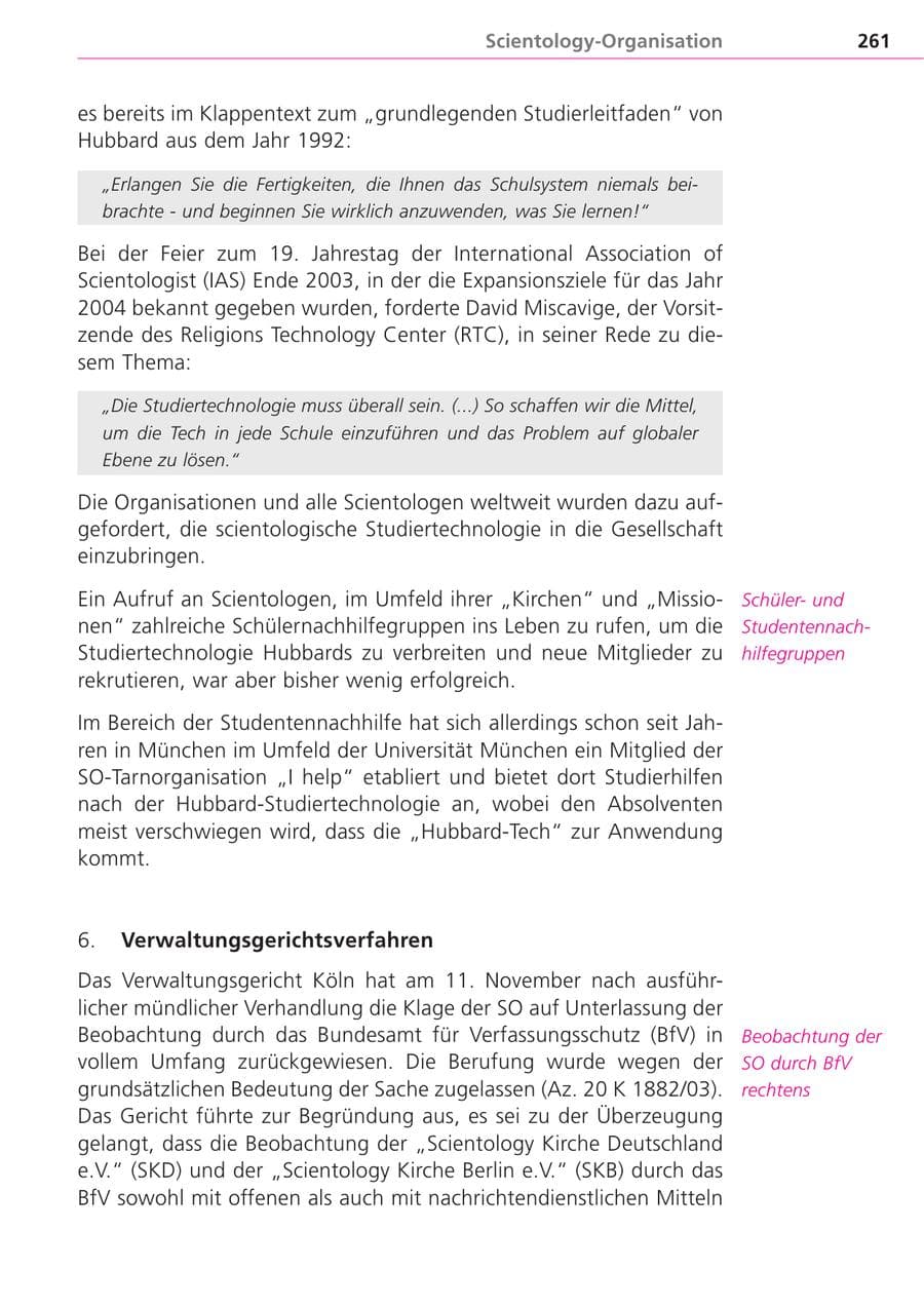 Seite 261 des Verfassungsschutzbericht 2004 Bayern