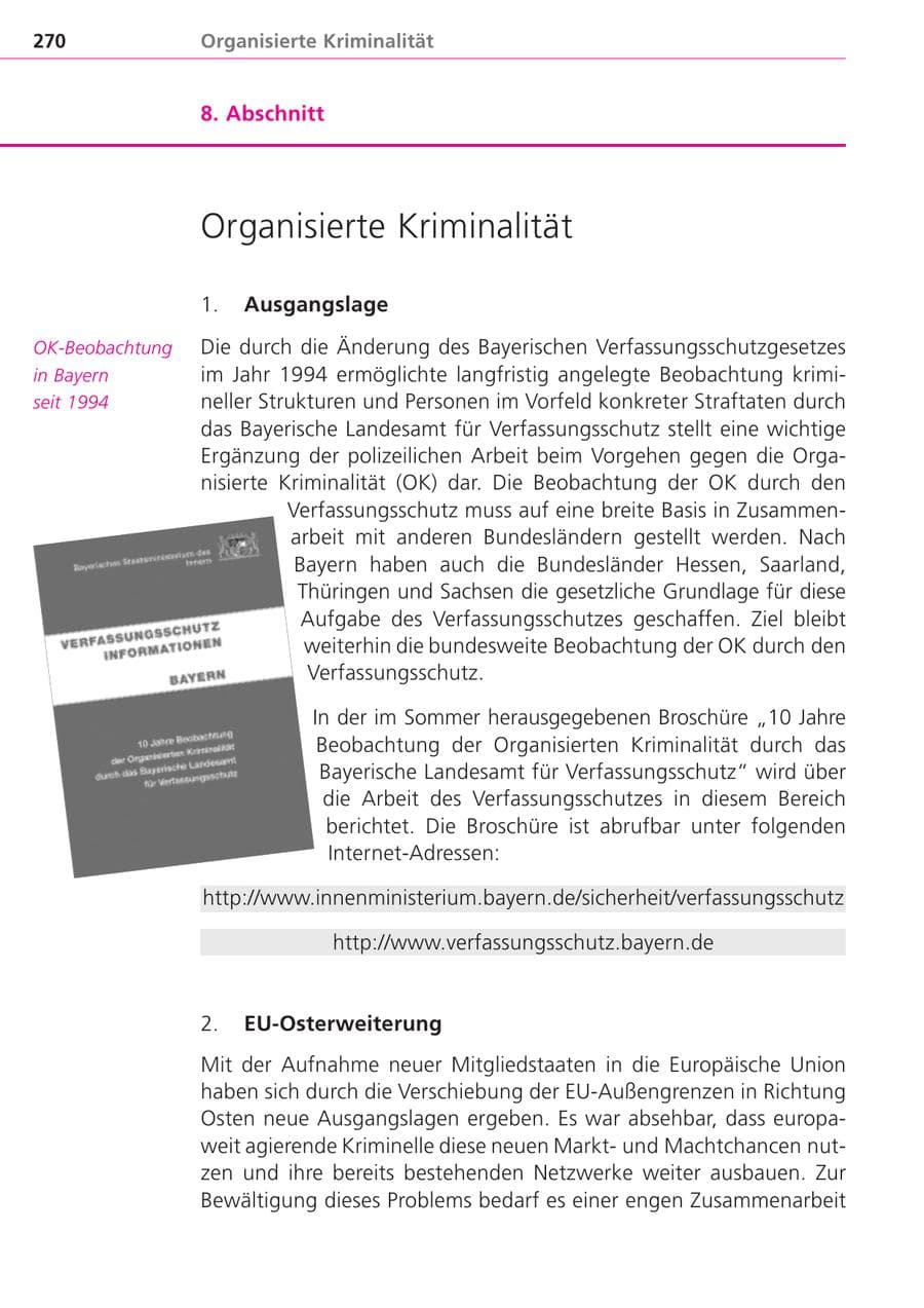 Seite 270 des Verfassungsschutzbericht 2004 Bayern