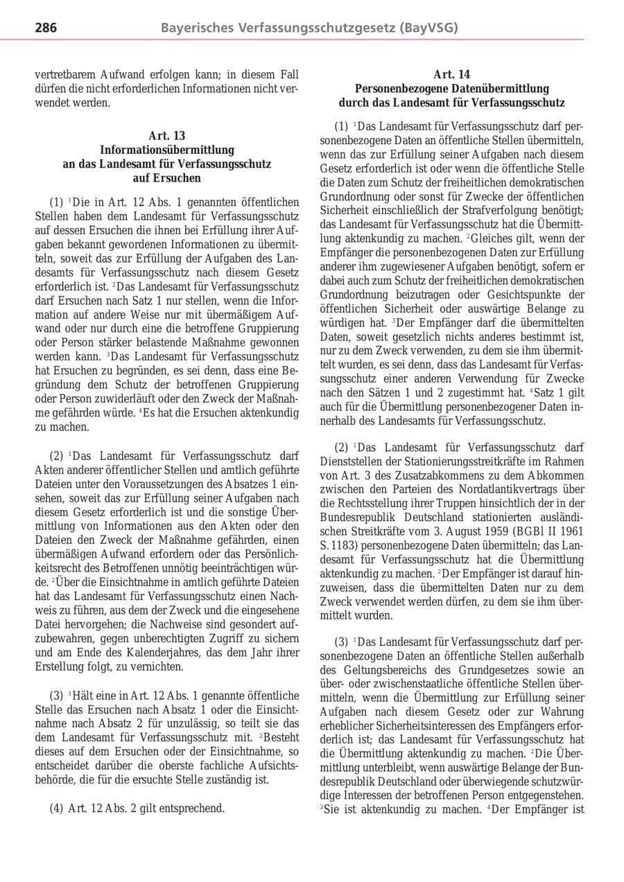 Seite 286 des Verfassungsschutzbericht 2004 Bayern