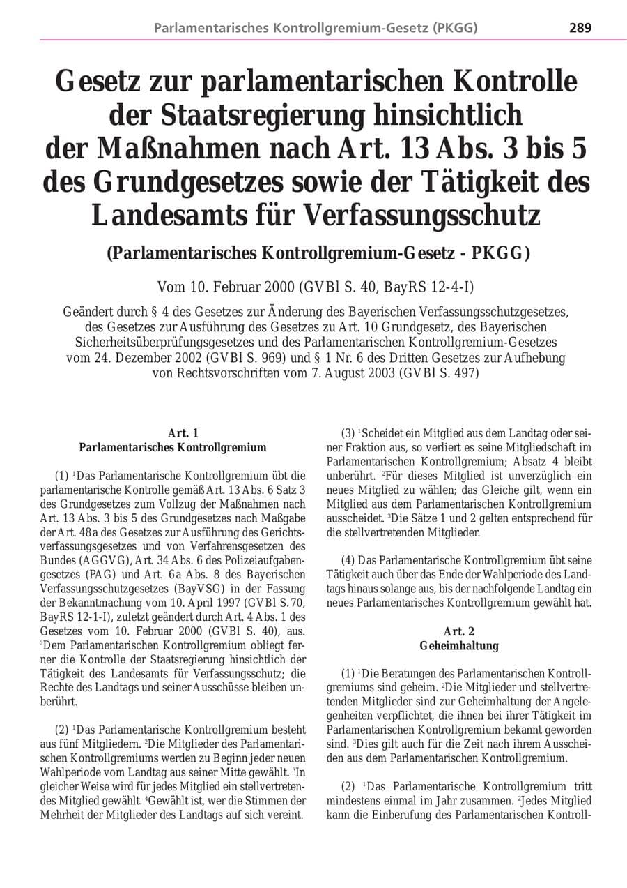 Seite 289 des Verfassungsschutzbericht 2004 Bayern