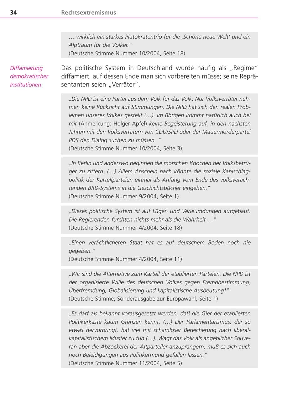 Seite 34 des Verfassungsschutzbericht 2004 Bayern