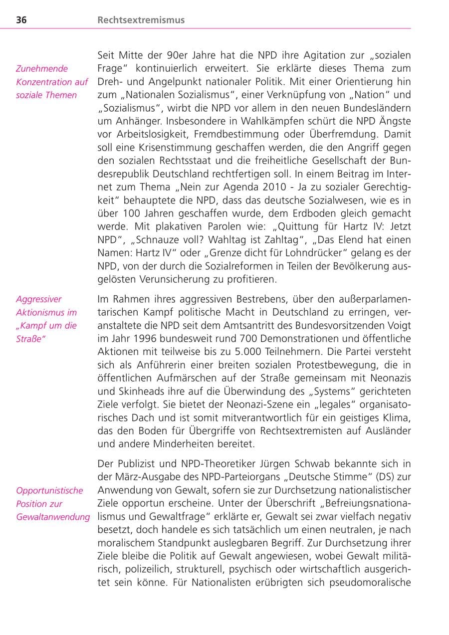 Seite 36 des Verfassungsschutzbericht 2004 Bayern