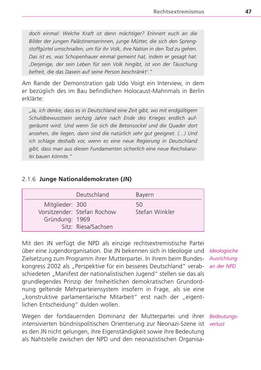 Seite 47 des Verfassungsschutzbericht 2004 Bayern
