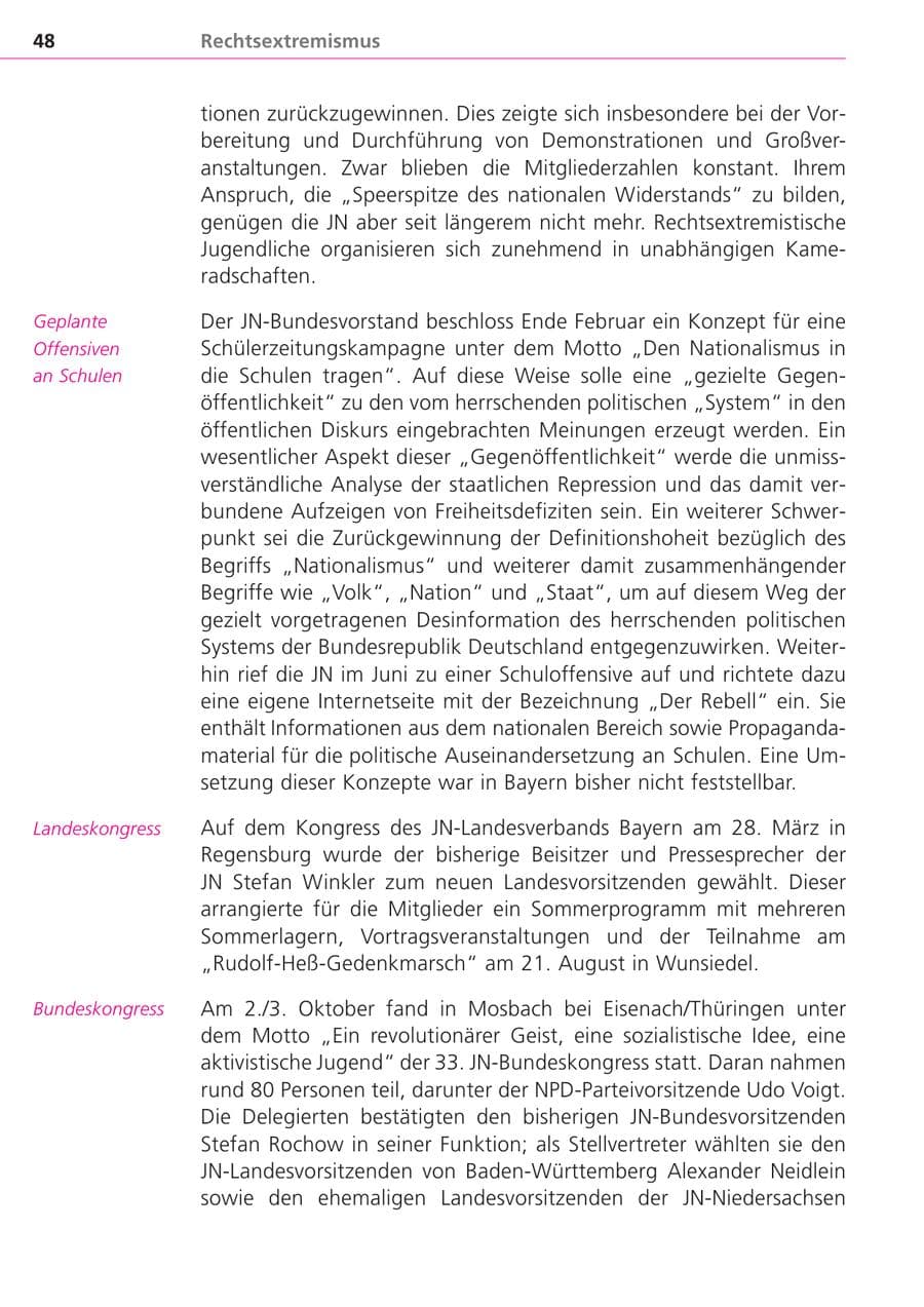 Seite 48 des Verfassungsschutzbericht 2004 Bayern