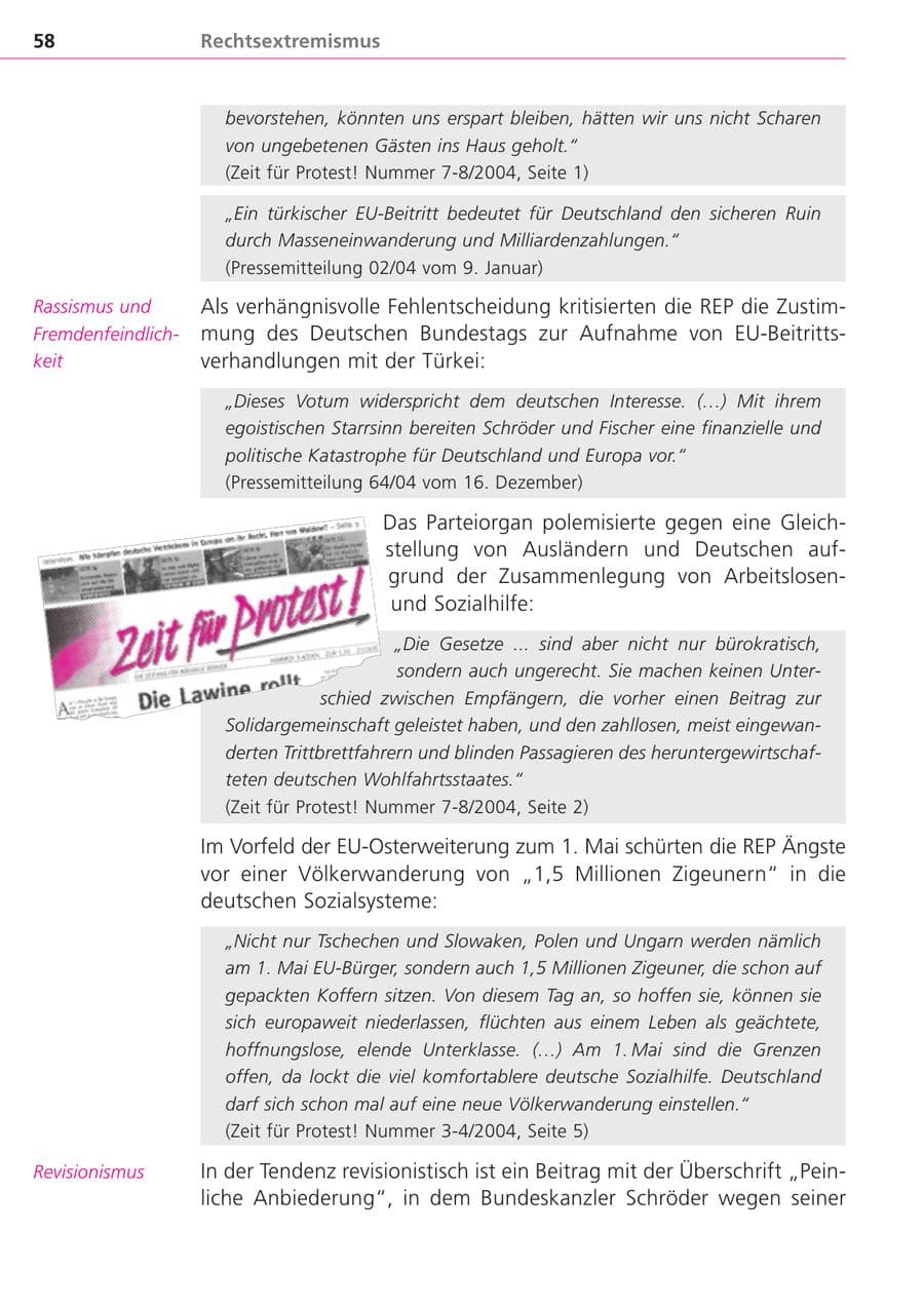 Seite 58 des Verfassungsschutzbericht 2004 Bayern