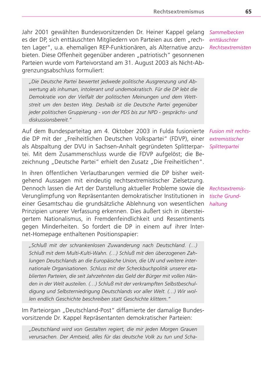 Seite 65 des Verfassungsschutzbericht 2004 Bayern