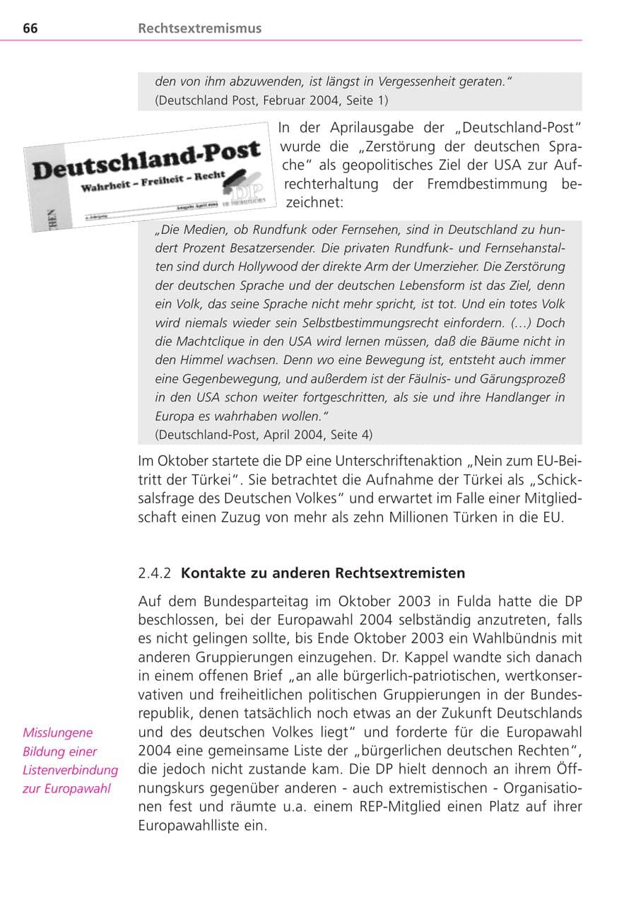 Seite 66 des Verfassungsschutzbericht 2004 Bayern