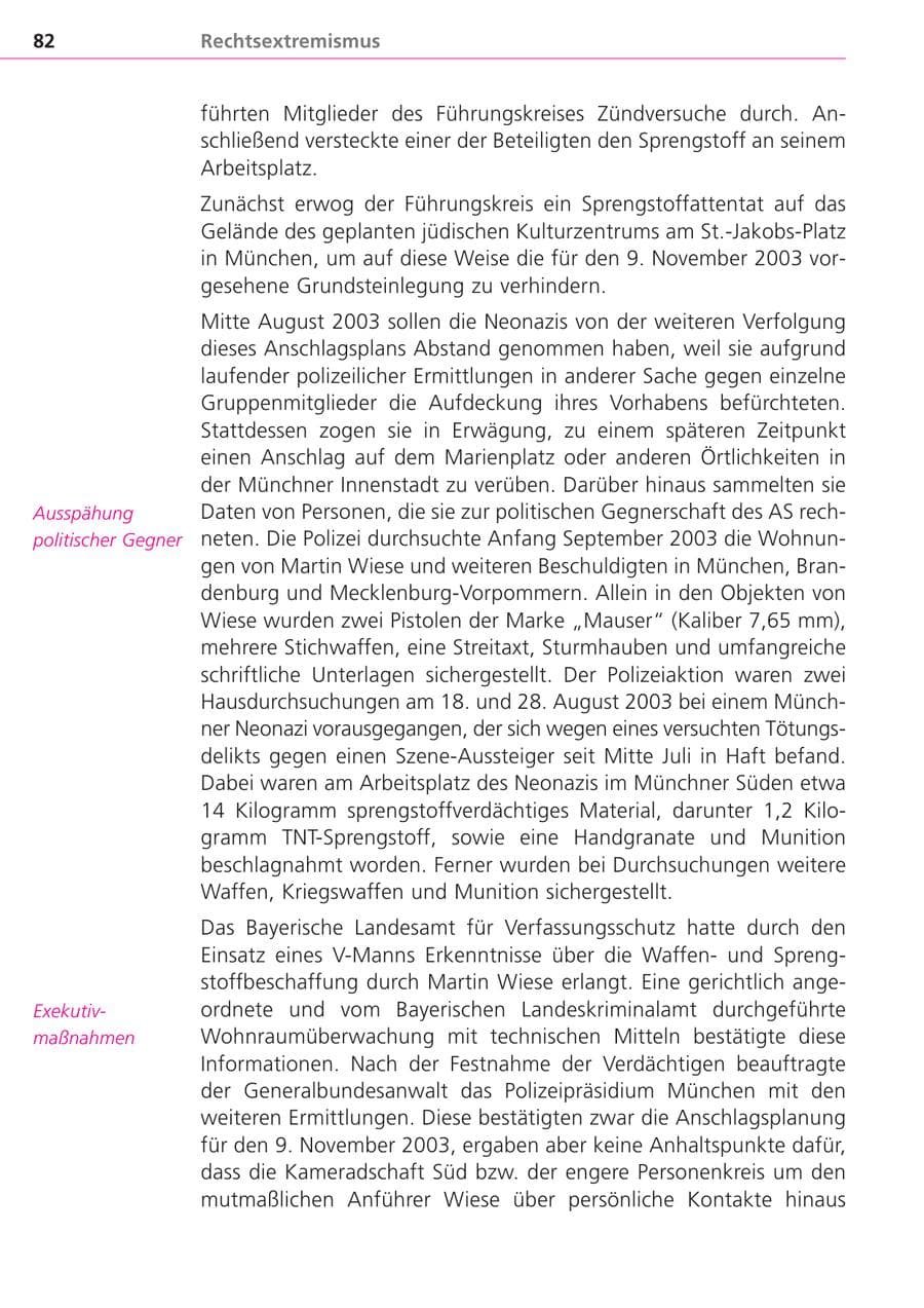 Seite 82 des Verfassungsschutzbericht 2004 Bayern