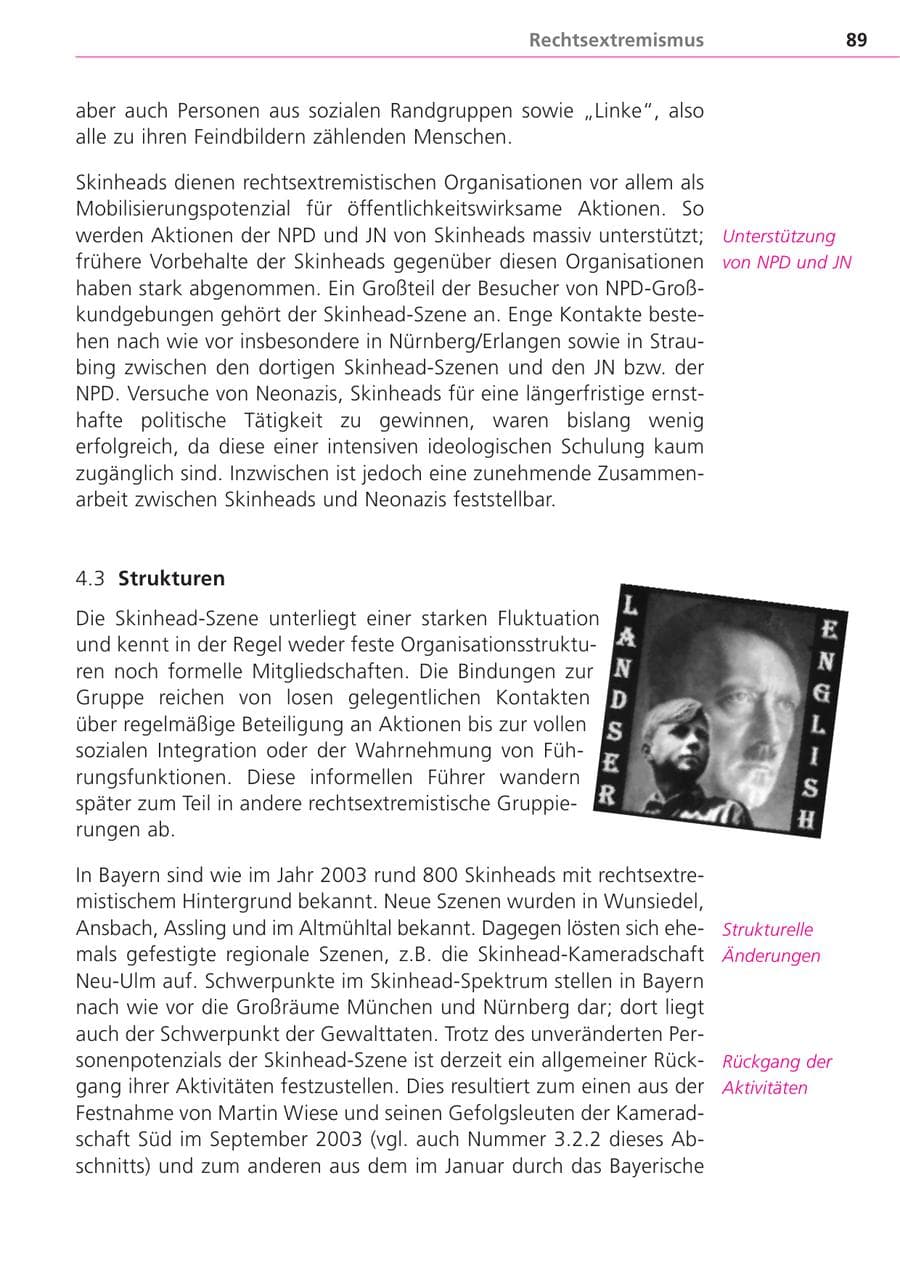 Seite 89 des Verfassungsschutzbericht 2004 Bayern