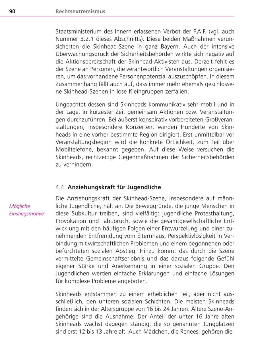 Seite 90 des Verfassungsschutzbericht 2004 Bayern