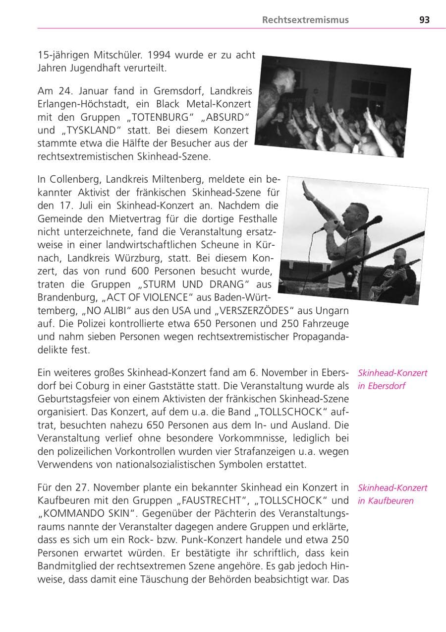 Seite 93 des Verfassungsschutzbericht 2004 Bayern