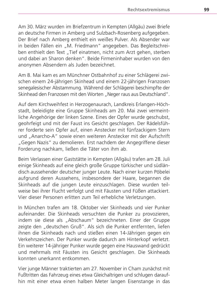 Seite 99 des Verfassungsschutzbericht 2004 Bayern