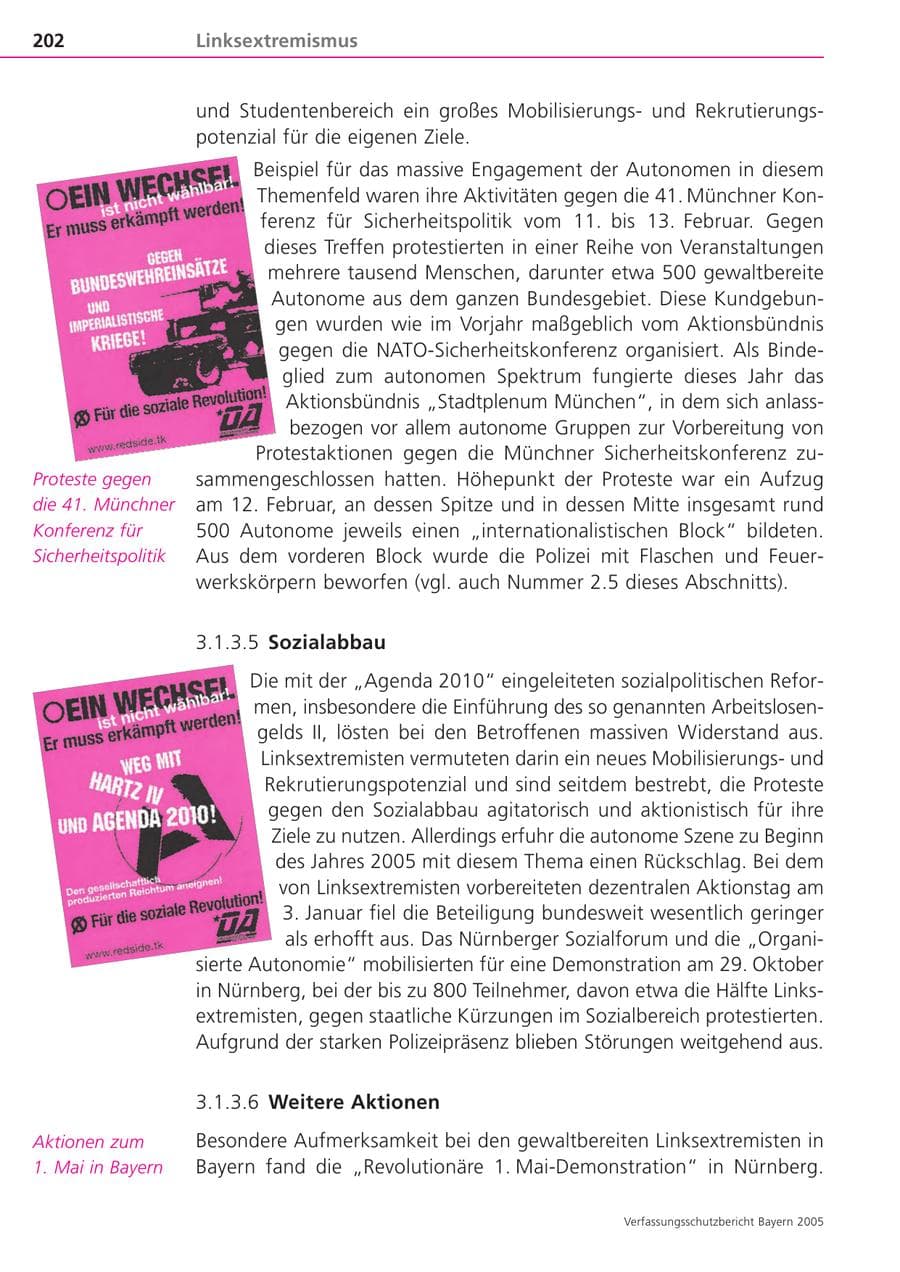 Seite 202 des Verfassungsschutzbericht 2005 Bayern