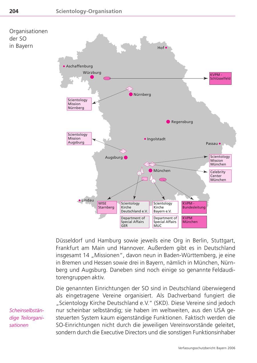 Seite 204 des Verfassungsschutzbericht 2006 Bayern