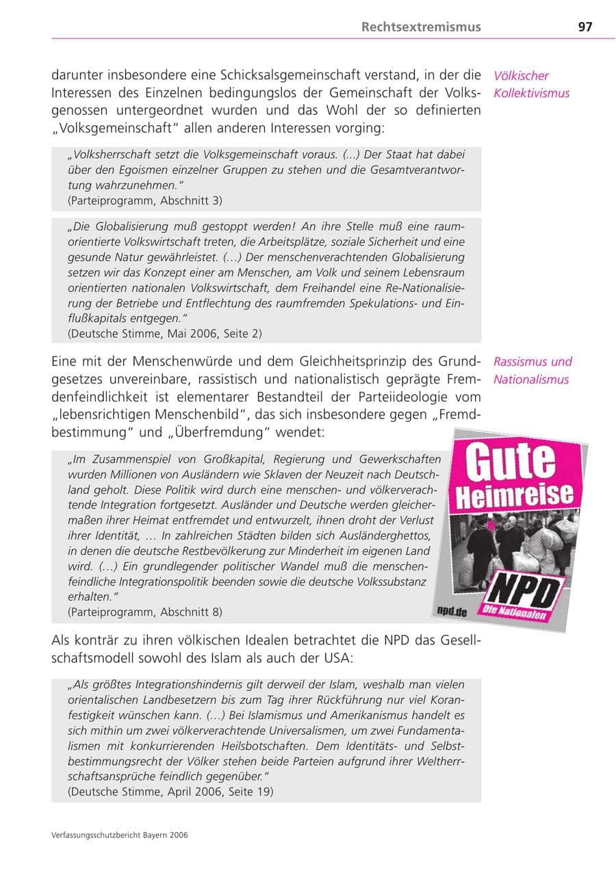Seite 97 des Verfassungsschutzbericht 2006 Bayern