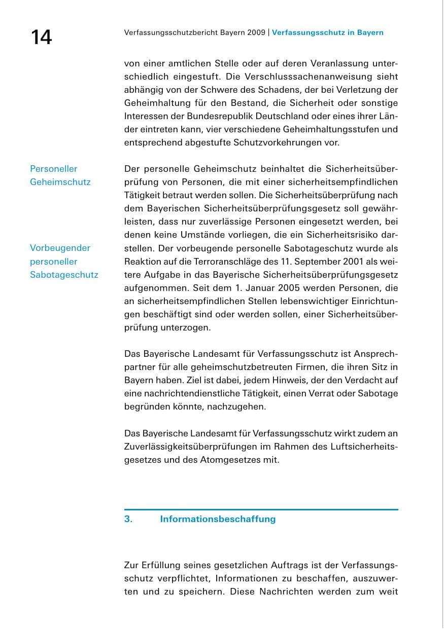 Seite 16 des Verfassungsschutzbericht 2009 Bayern