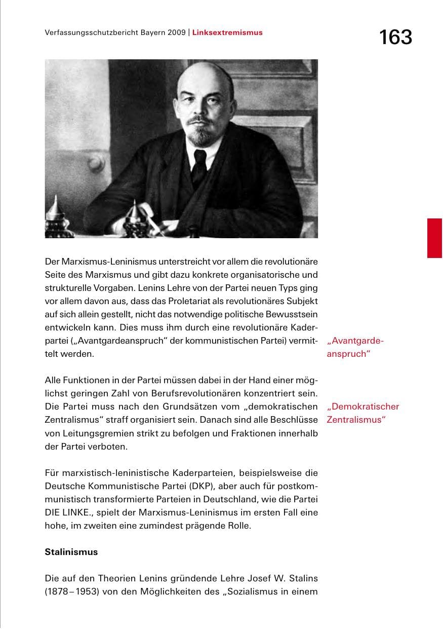 Seite 165 des Verfassungsschutzbericht 2009 Bayern
