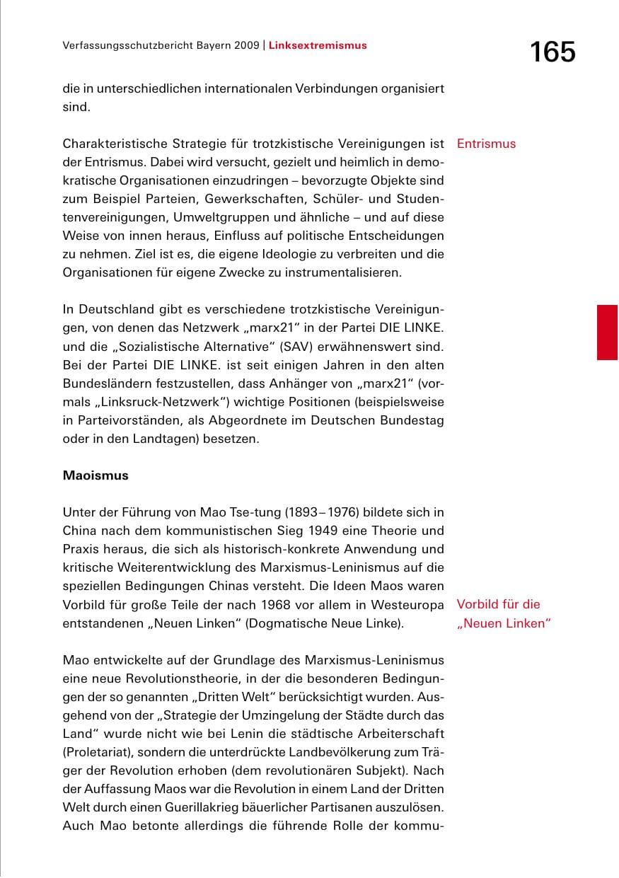 Seite 167 des Verfassungsschutzbericht 2009 Bayern