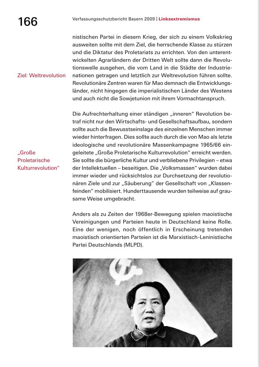 Seite 168 des Verfassungsschutzbericht 2009 Bayern