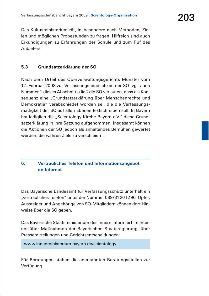 Seite 205 des Verfassungsschutzbericht 2009 Bayern