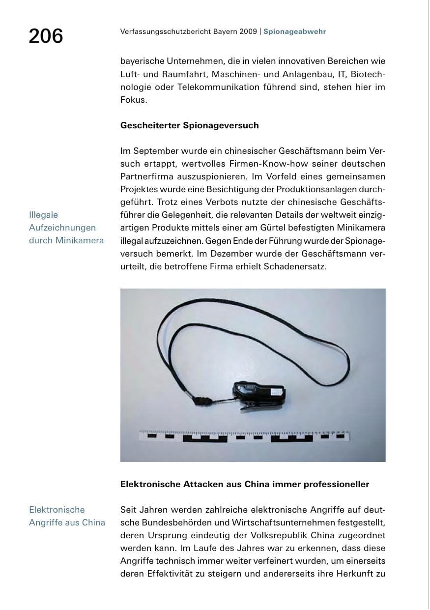 Seite 208 des Verfassungsschutzbericht 2009 Bayern