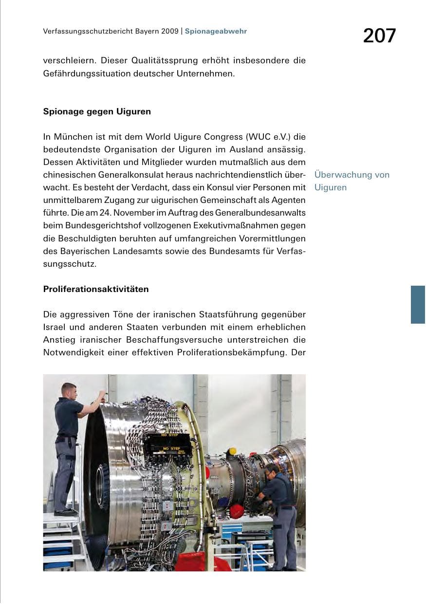 Seite 209 des Verfassungsschutzbericht 2009 Bayern