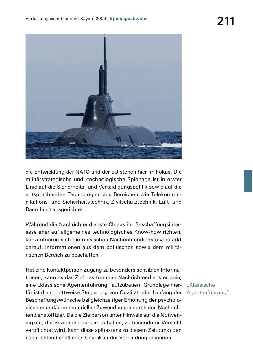 Seite 213 des Verfassungsschutzbericht 2009 Bayern