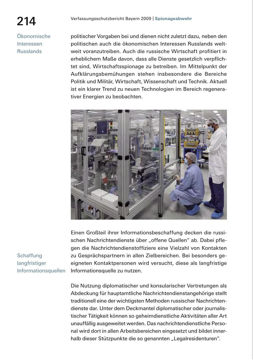 Seite 216 des Verfassungsschutzbericht 2009 Bayern