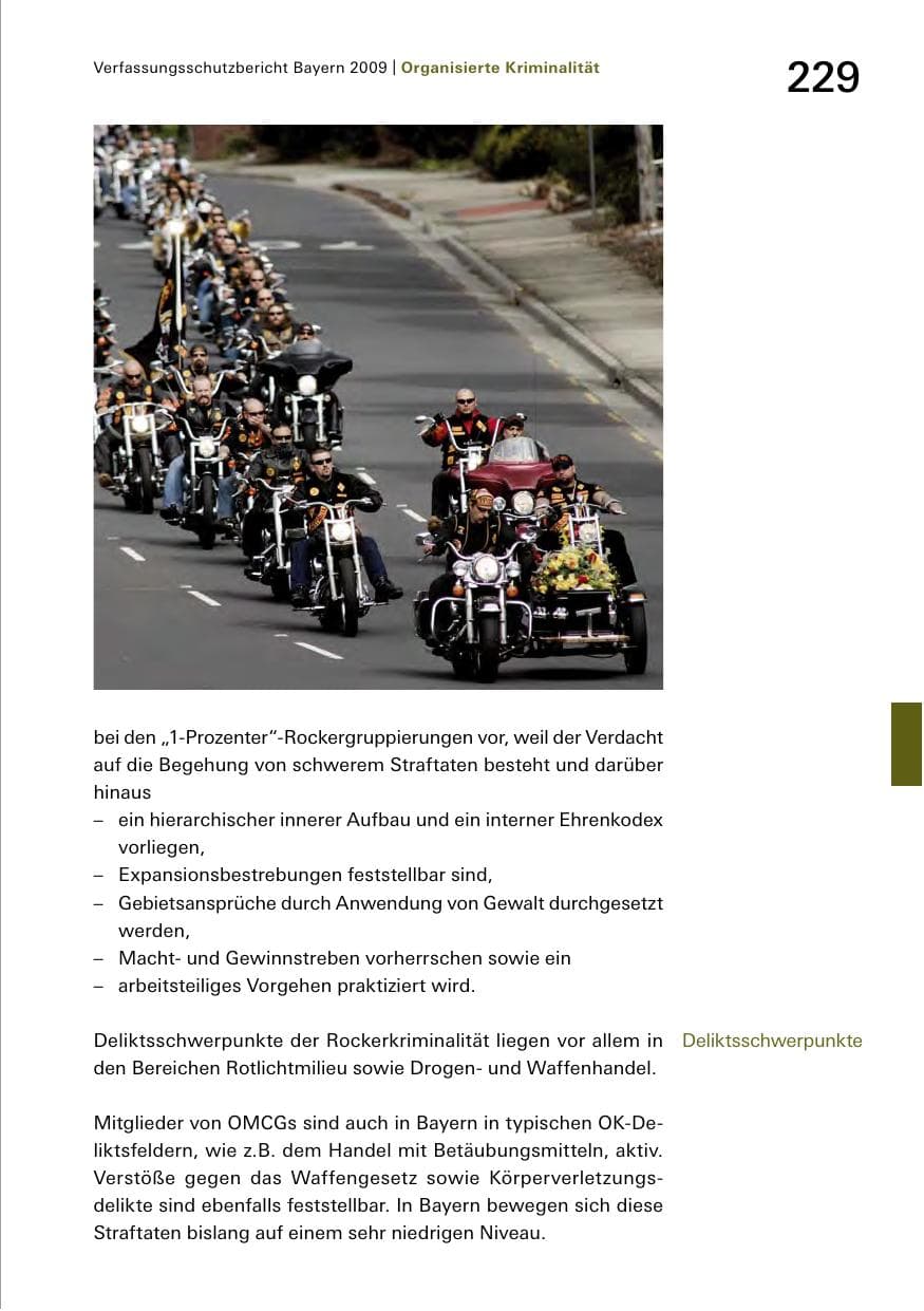 Seite 231 des Verfassungsschutzbericht 2009 Bayern