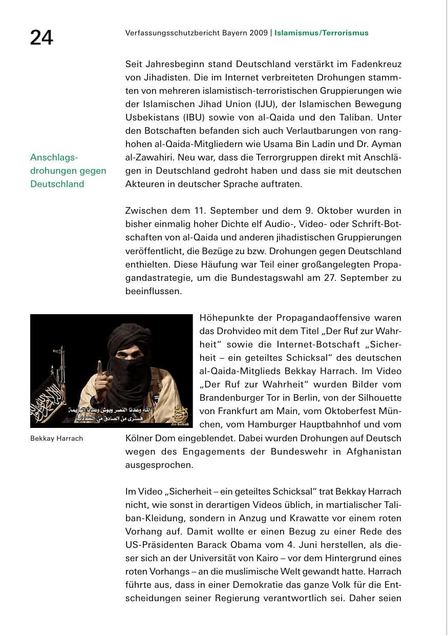 Seite 26 des Verfassungsschutzbericht 2009 Bayern