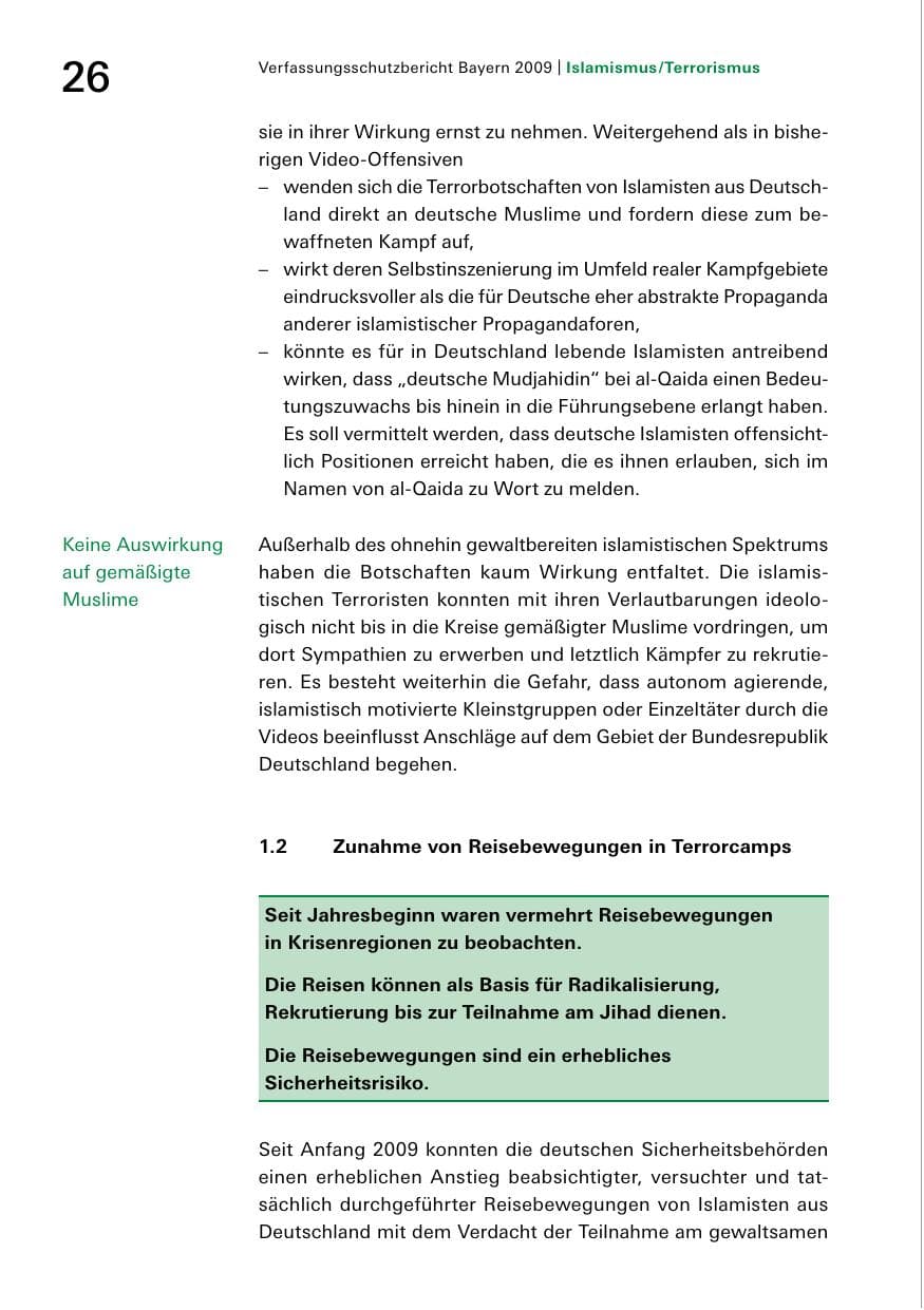Seite 28 des Verfassungsschutzbericht 2009 Bayern
