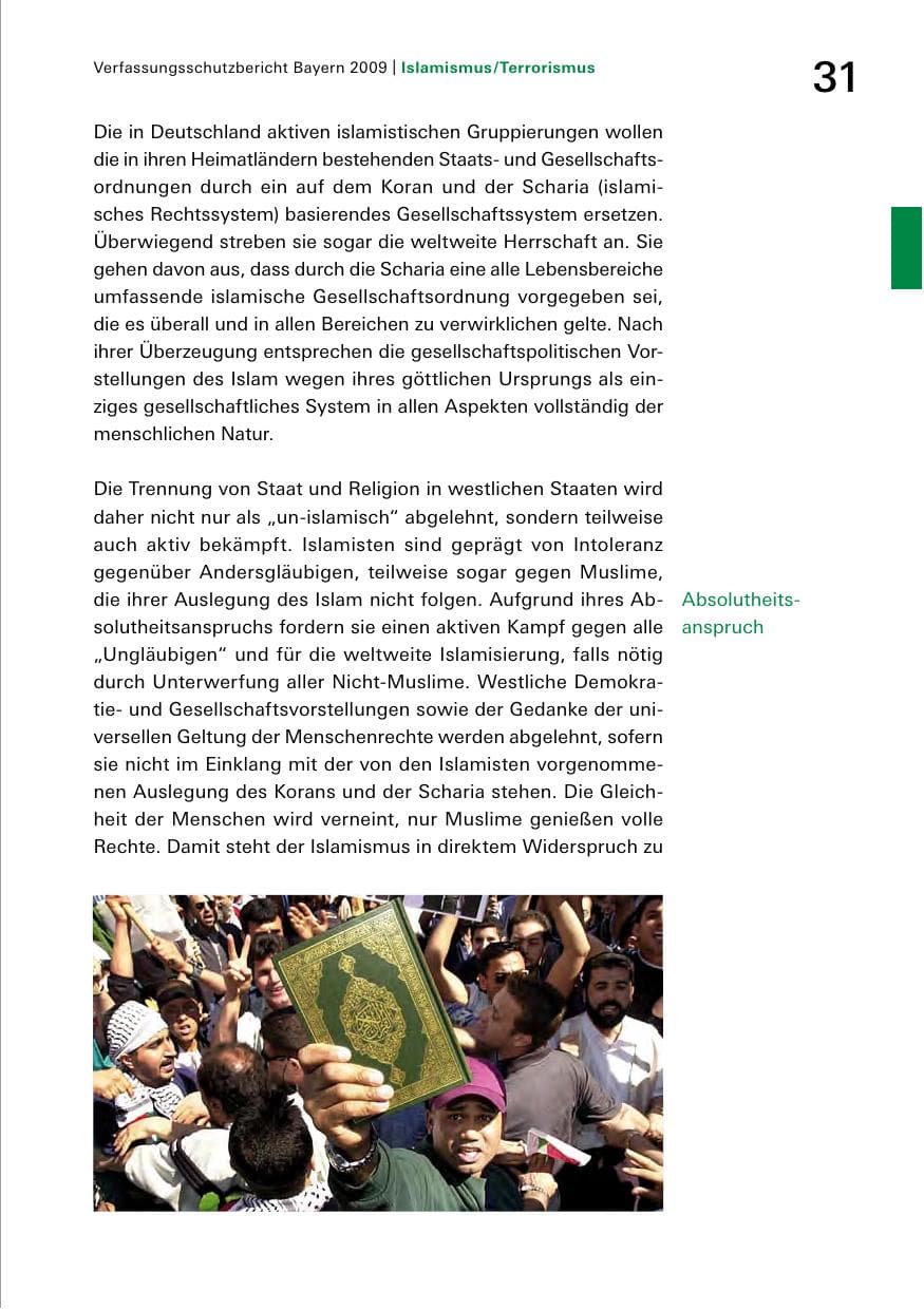 Seite 33 des Verfassungsschutzbericht 2009 Bayern