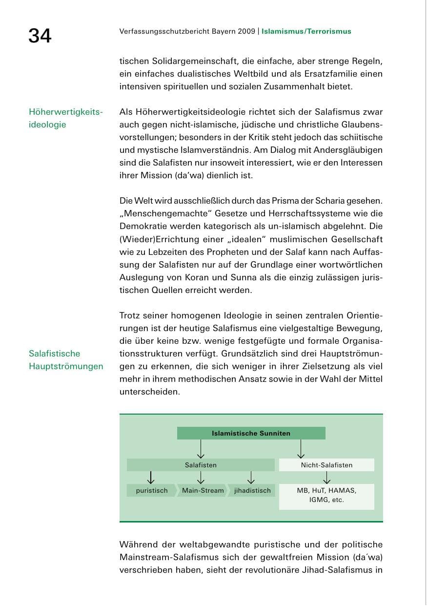 Seite 36 des Verfassungsschutzbericht 2009 Bayern