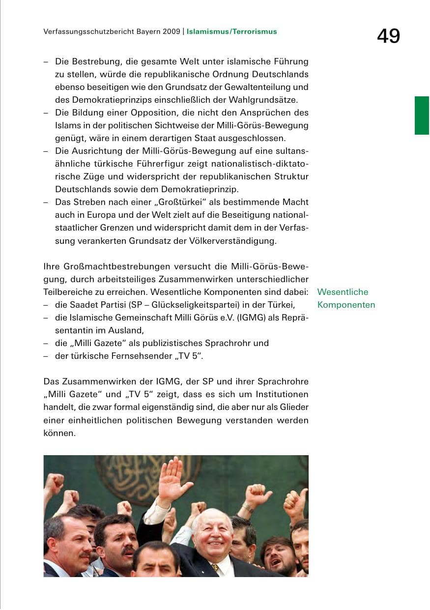 Seite 51 des Verfassungsschutzbericht 2009 Bayern