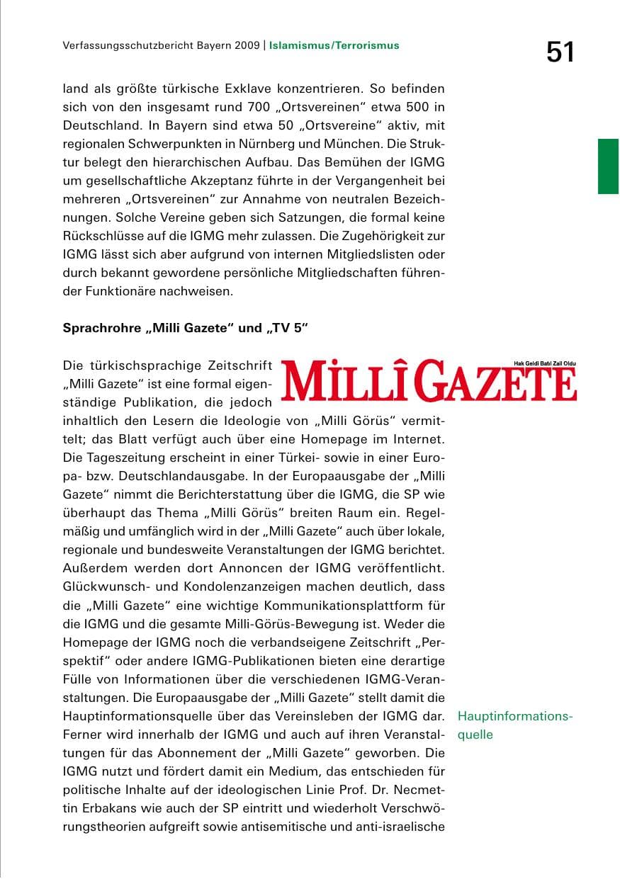 Seite 53 des Verfassungsschutzbericht 2009 Bayern
