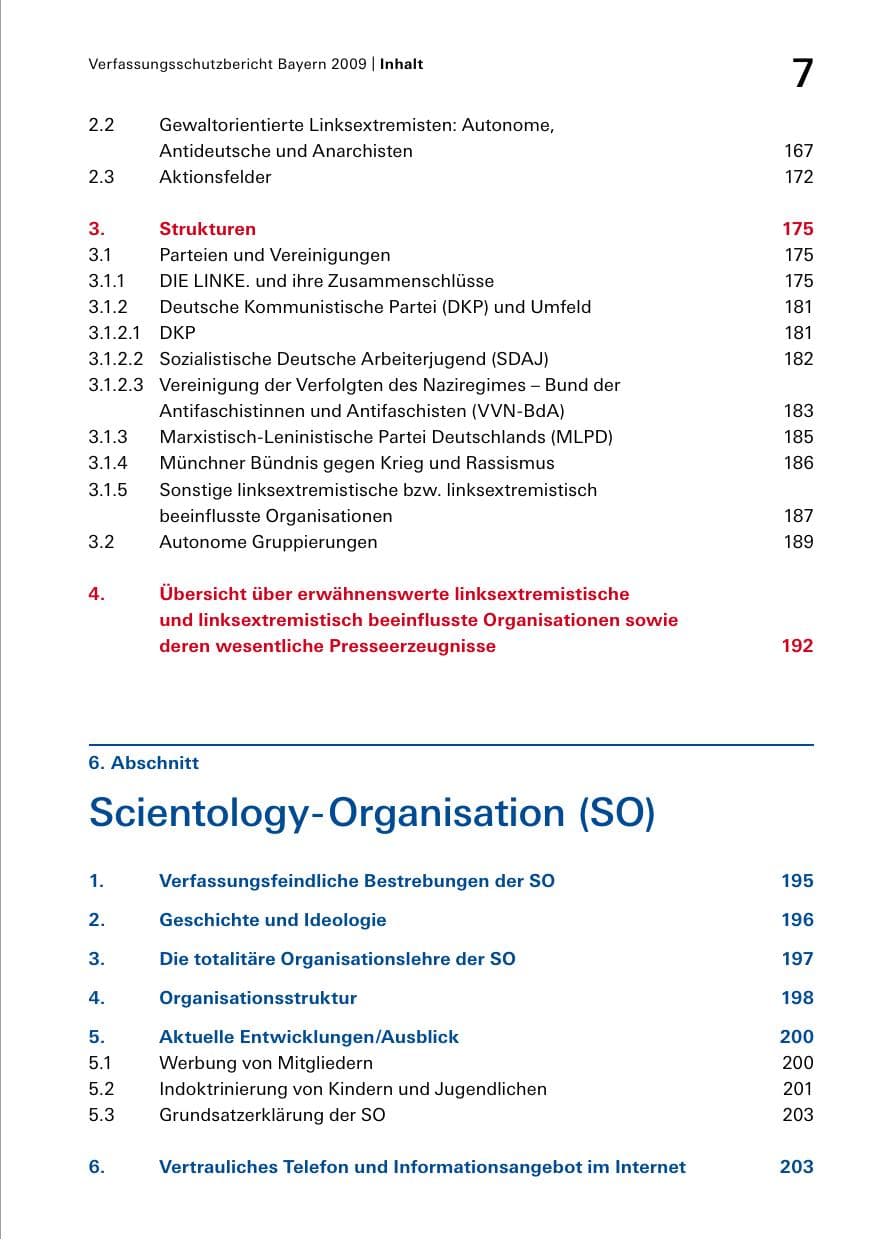 Seite 9 des Verfassungsschutzbericht 2009 Bayern
