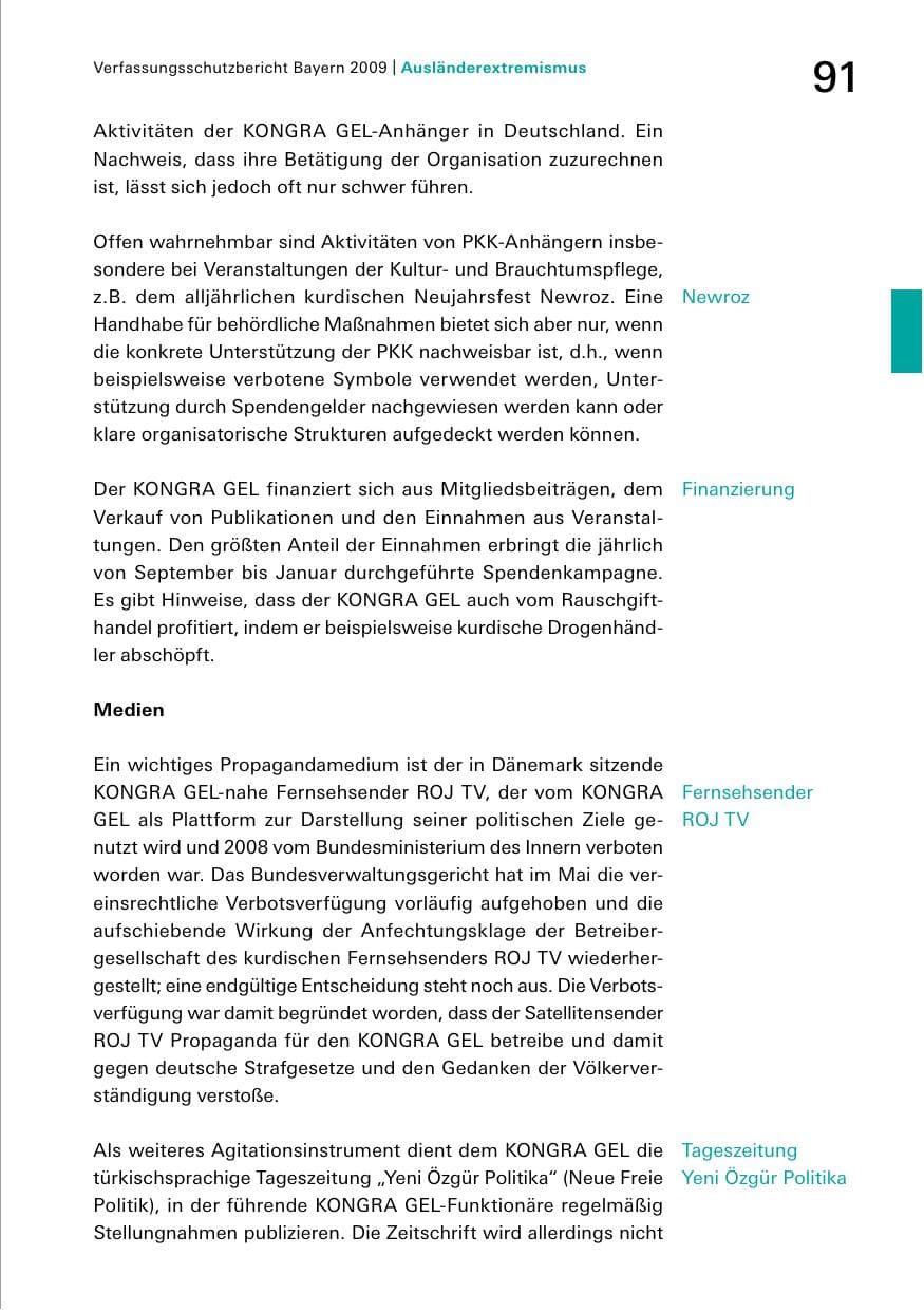 Seite 93 des Verfassungsschutzbericht 2009 Bayern