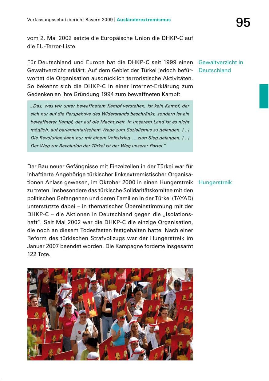 Seite 97 des Verfassungsschutzbericht 2009 Bayern