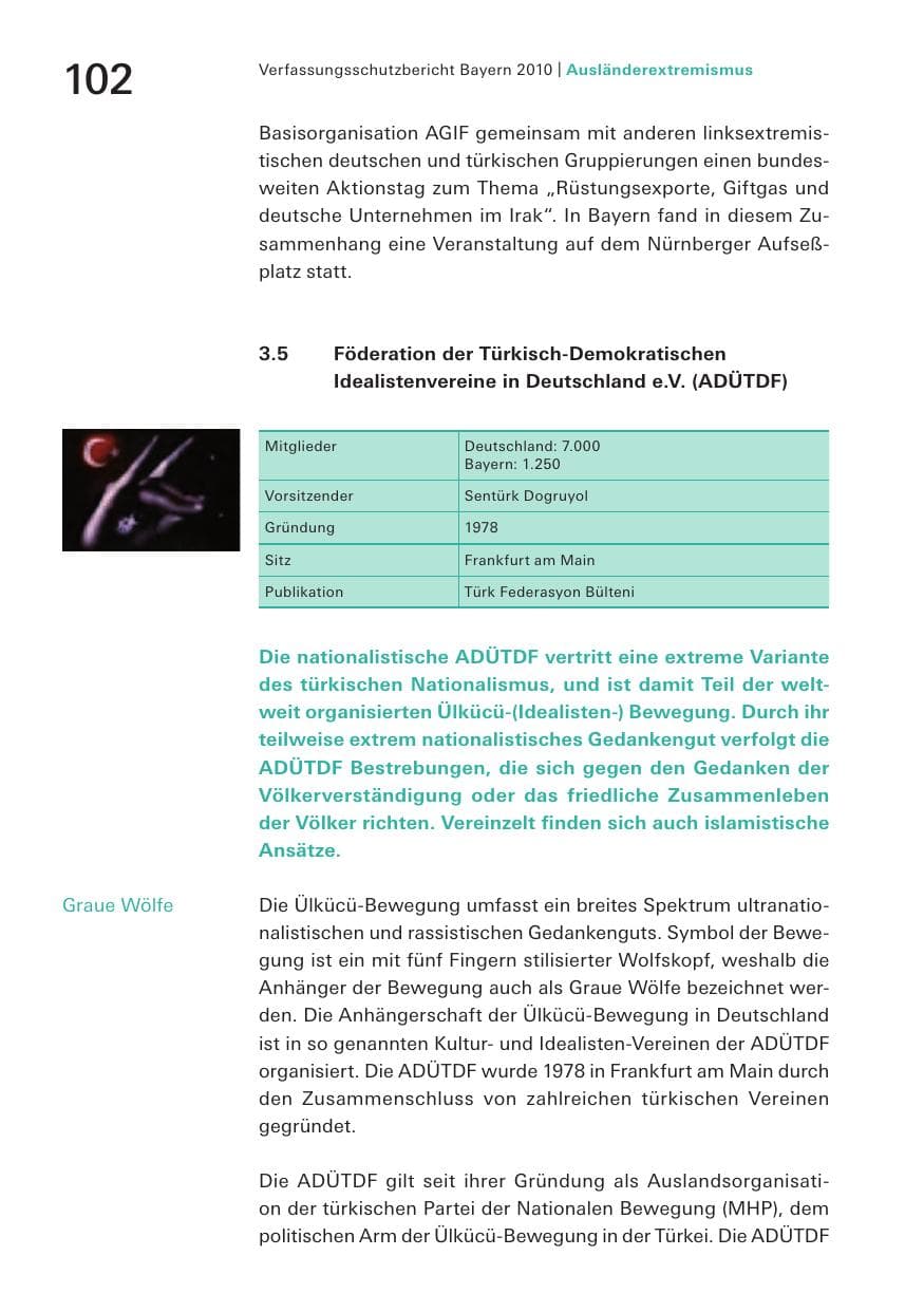Seite 104 des Verfassungsschutzbericht 2010 Bayern