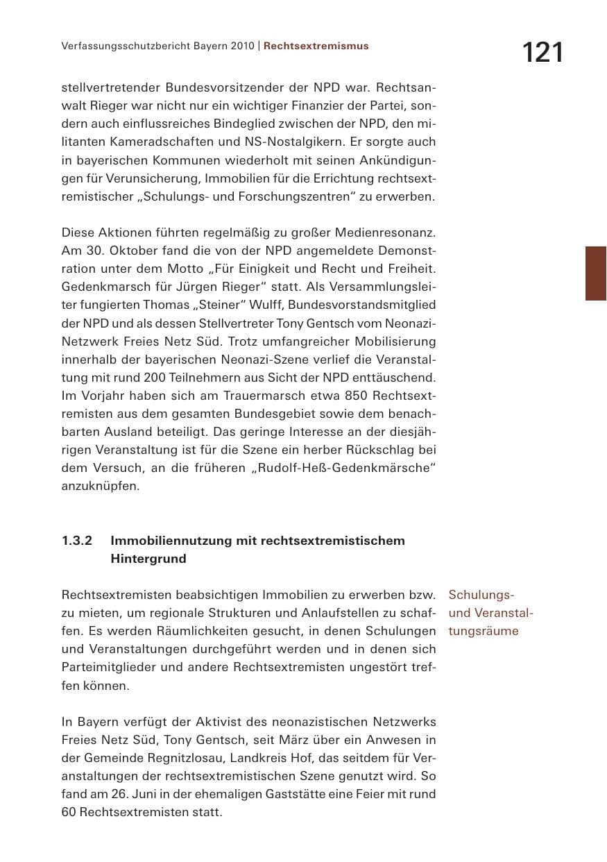 Seite 123 des Verfassungsschutzbericht 2010 Bayern