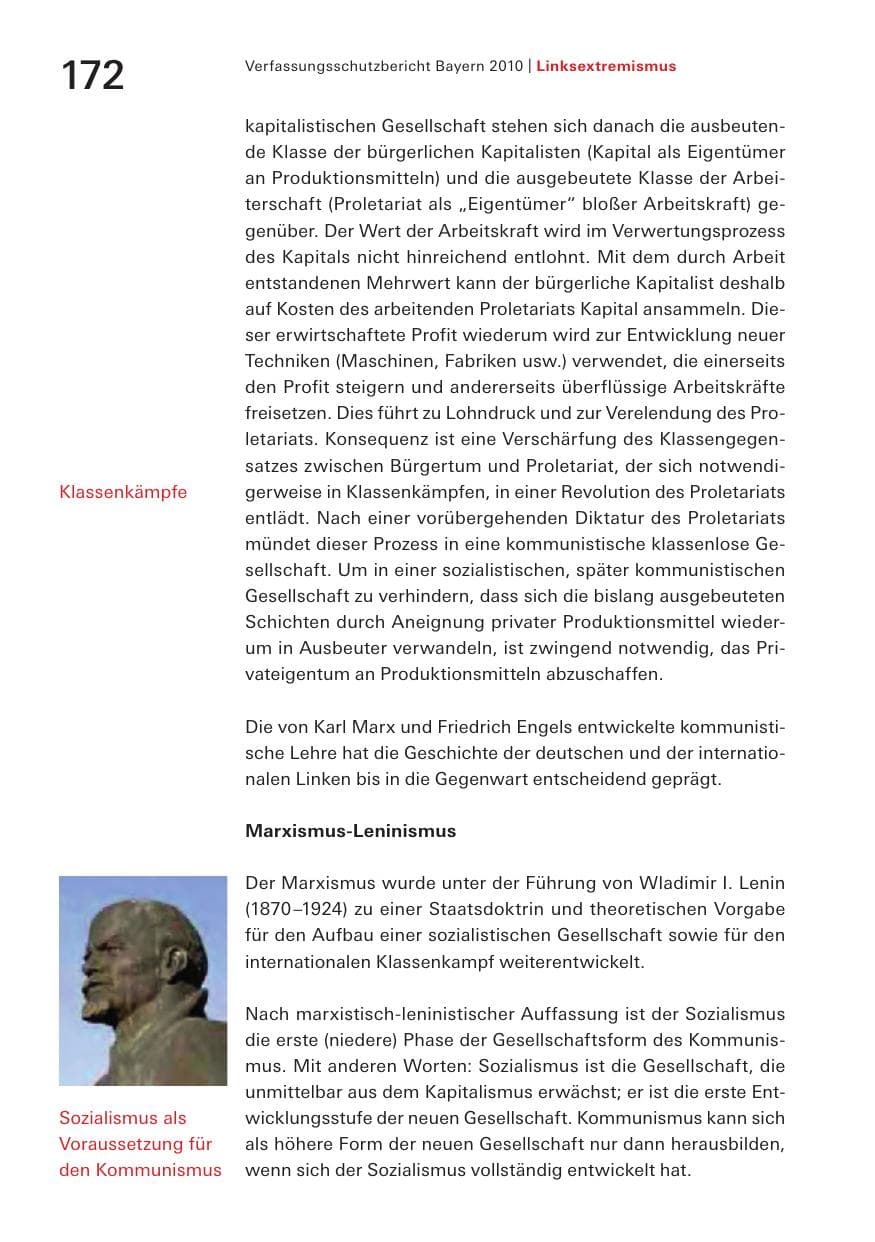 Seite 174 des Verfassungsschutzbericht 2010 Bayern