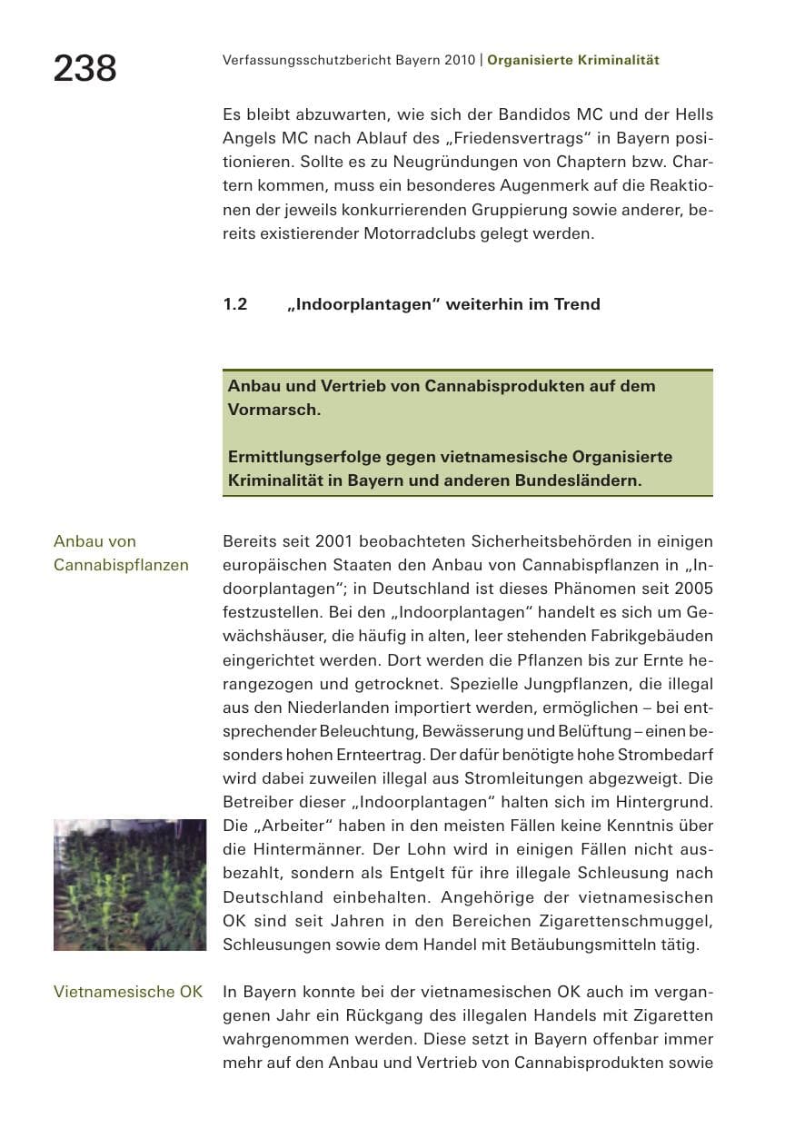 Seite 240 des Verfassungsschutzbericht 2010 Bayern