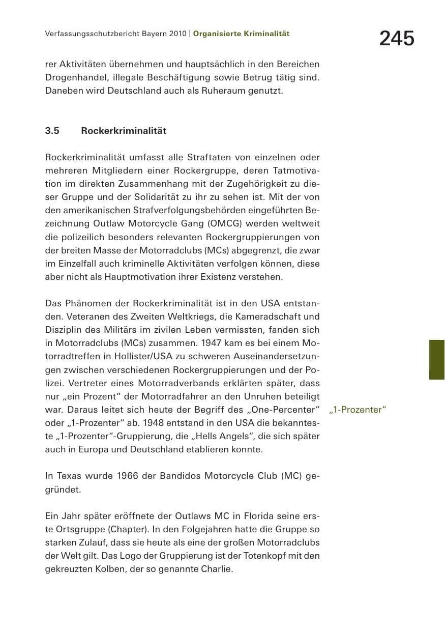 Seite 247 des Verfassungsschutzbericht 2010 Bayern