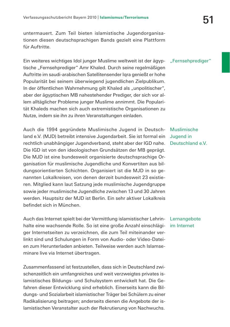 Seite 53 des Verfassungsschutzbericht 2010 Bayern